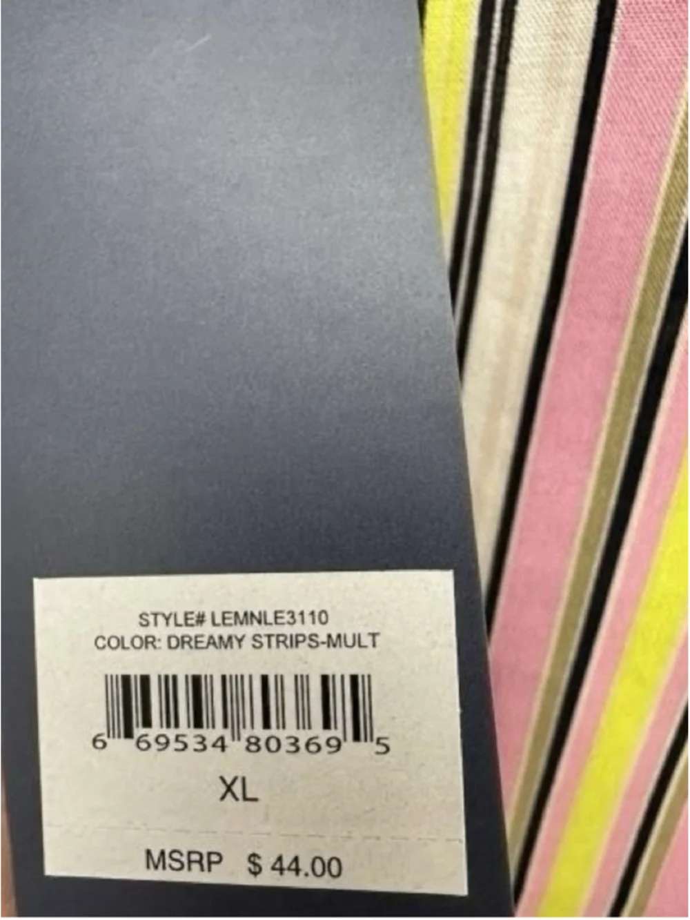 Libby Edelman Dreamy Strips Peplum Sleeveless Hi-Low Top Size XL (20” PTP) NWT - Picture 6 of 7